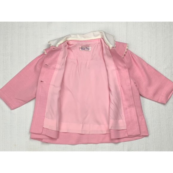 VINTAGE BABY GIRL SUMMER COAT, NO SIZE TAG,   CHECK MEASUREMENTS FOR SIZE - Picture 3 of 6